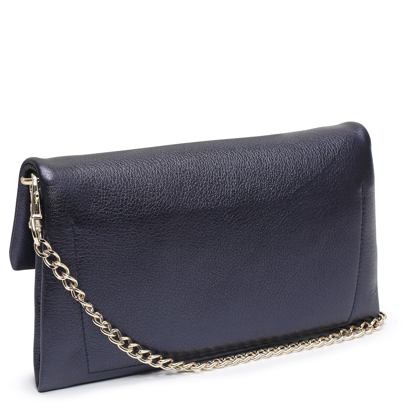 Кожаный клатч с цепочкой Aurelli Soft