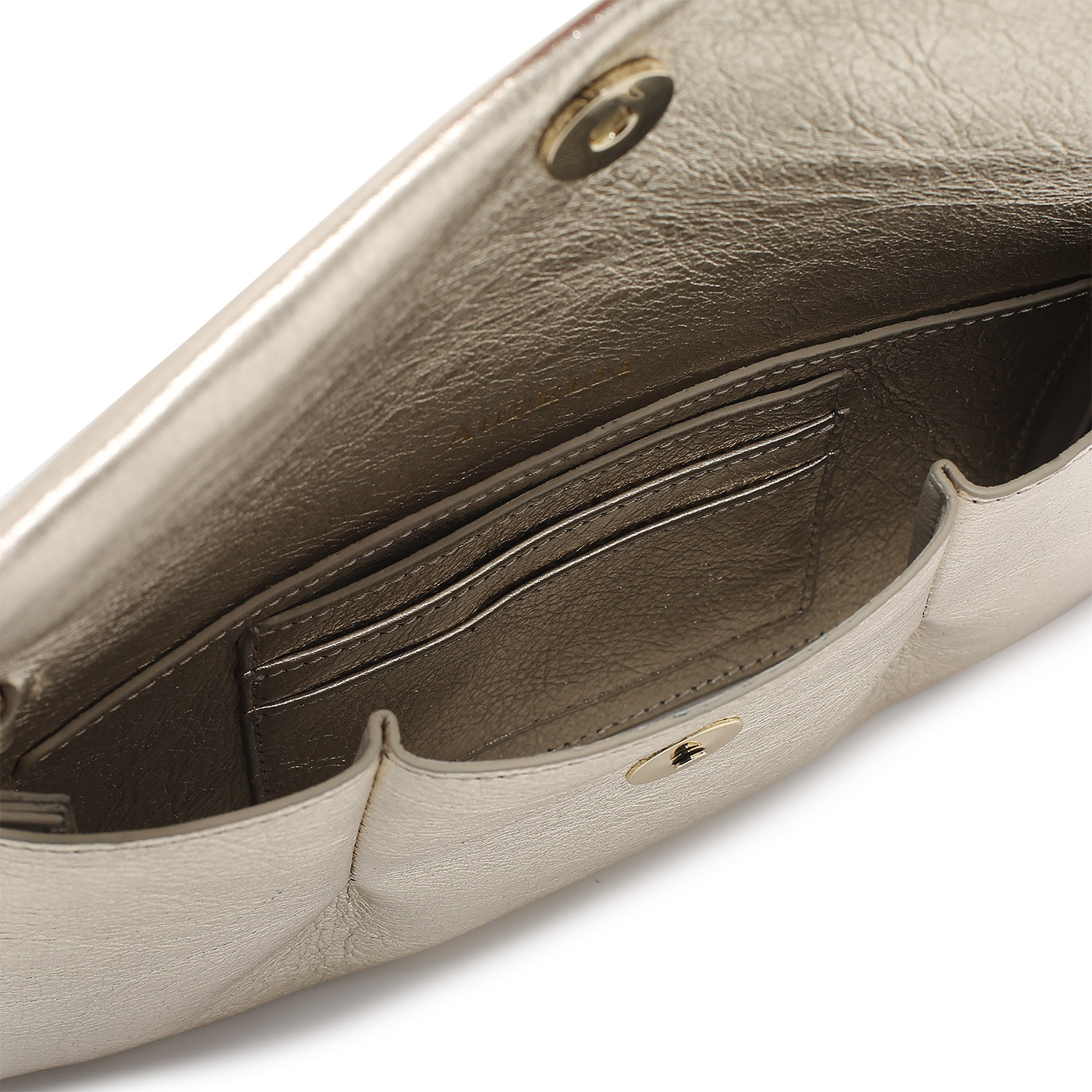 Кожаный клатч с цепочкой Aurelli Soft