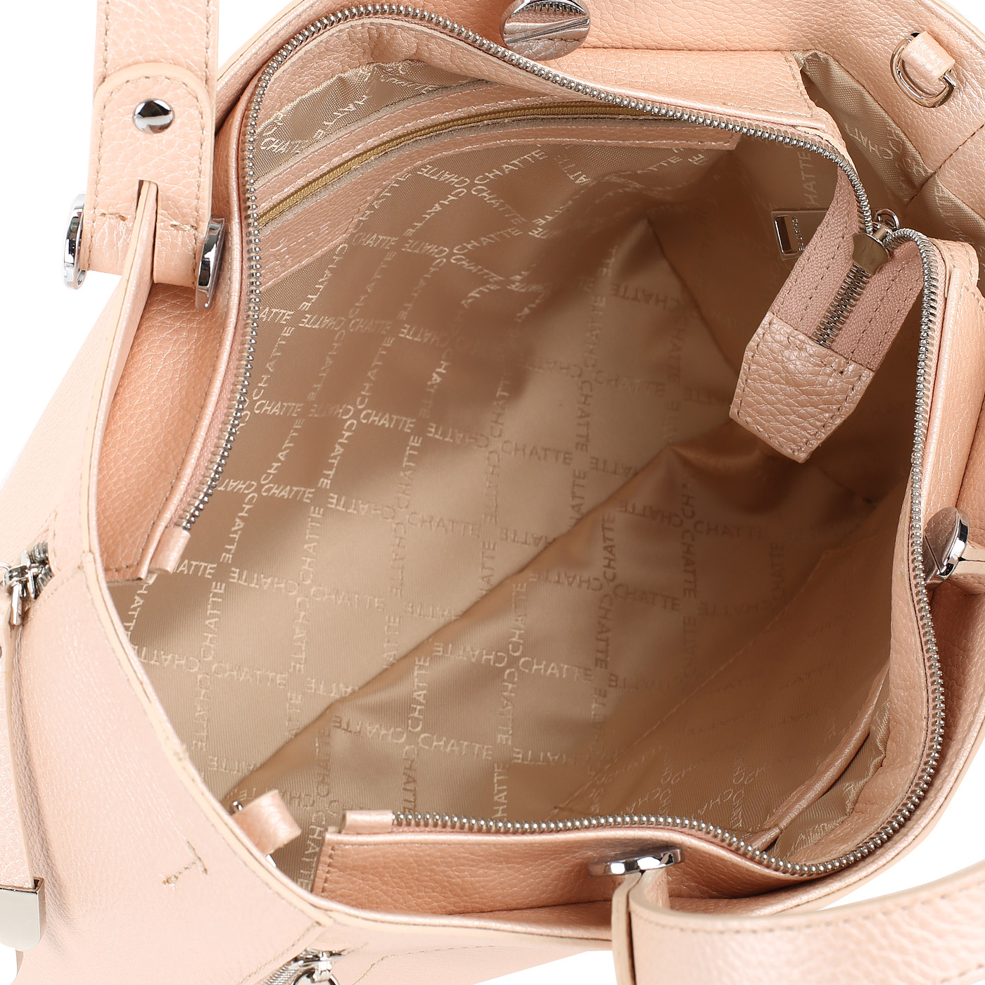 Женская сумка из металлизированной кожи Chatte 