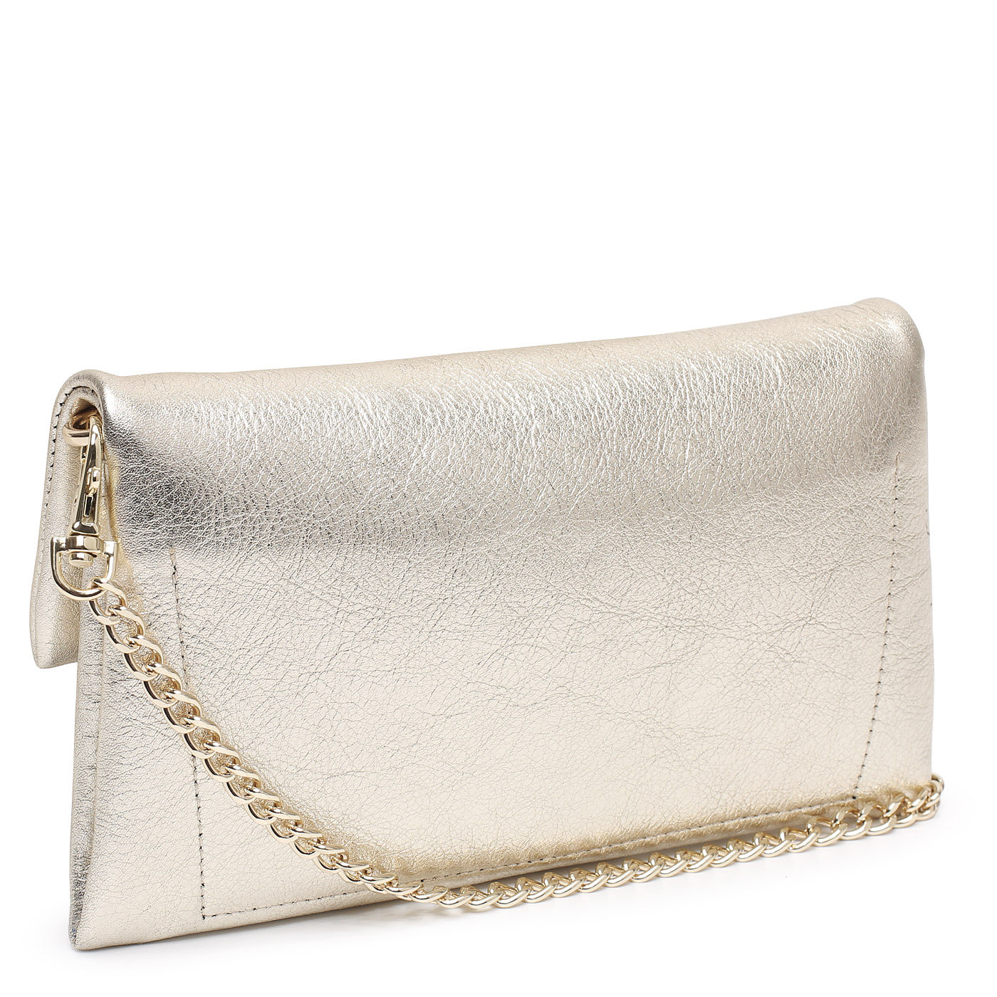 Кожаный клатч с цепочкой Aurelli Soft