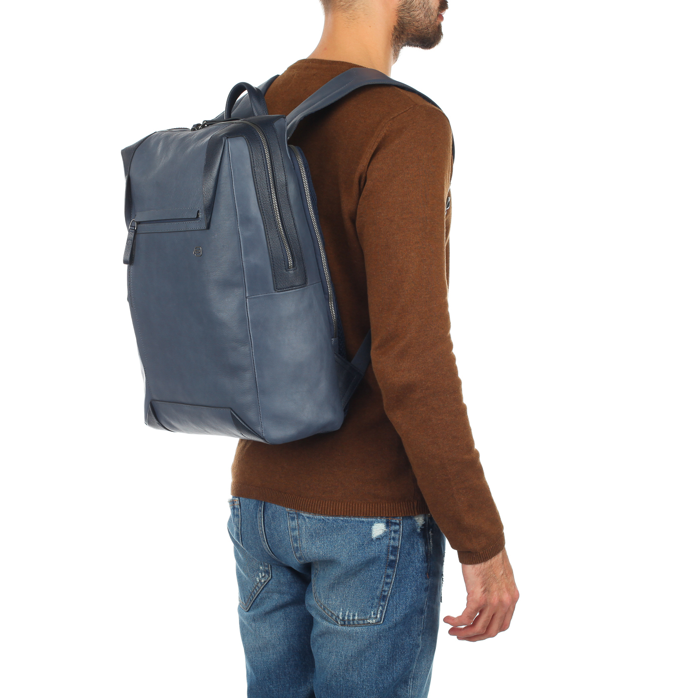 Деловой мужской рюкзак из кожи Piquadro Pan