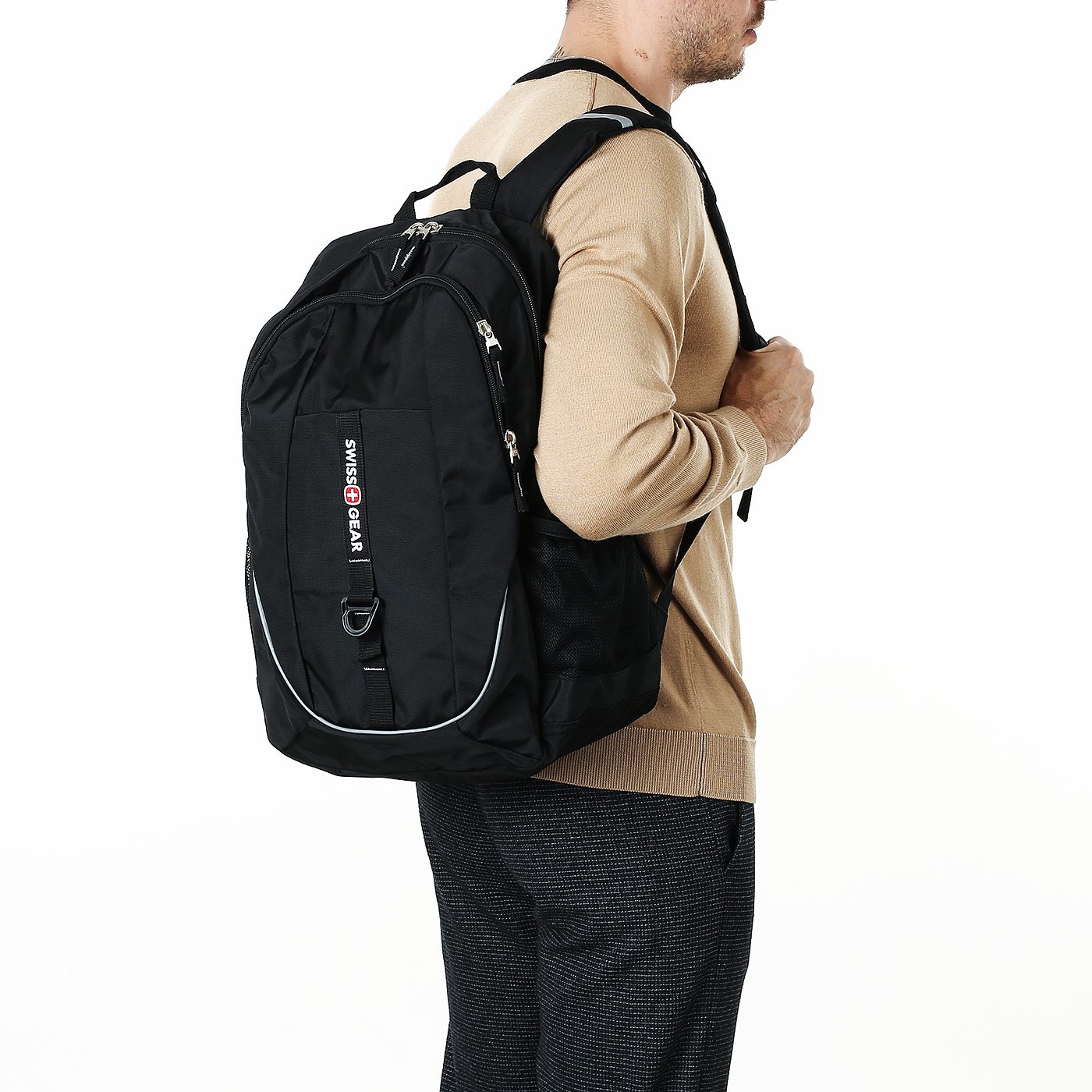 Черный текстильный рюкзак Swissgear 