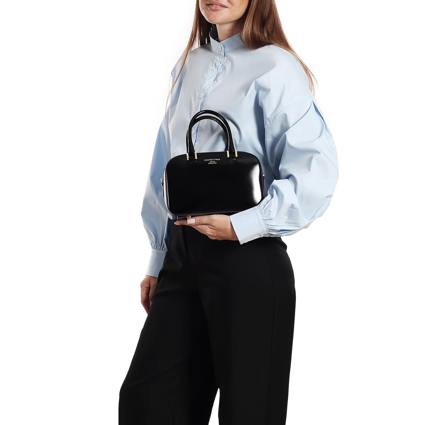 Глянцевая сумка Christian Villa Vitello Specchio