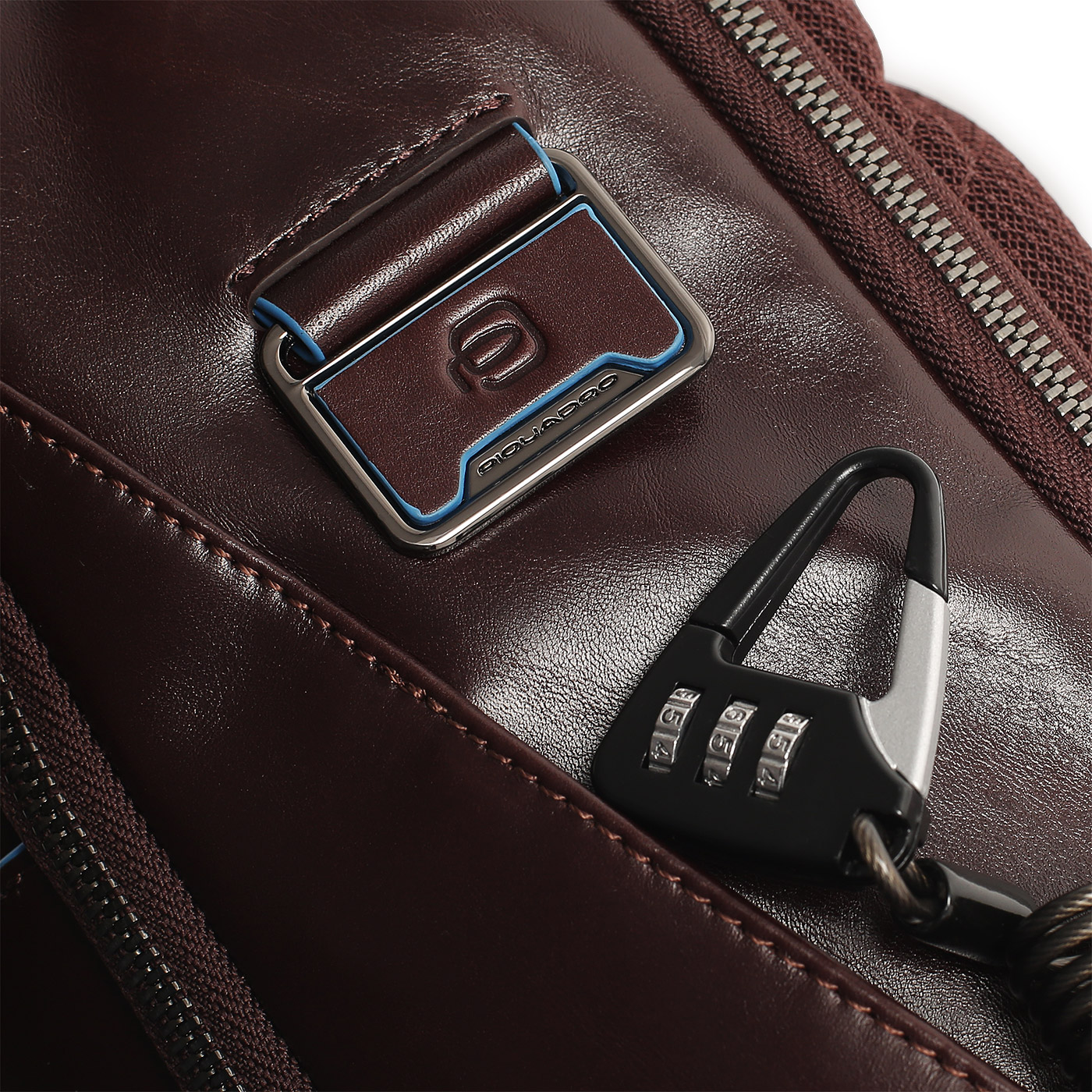 Кожаный рюкзак Piquadro Blue square