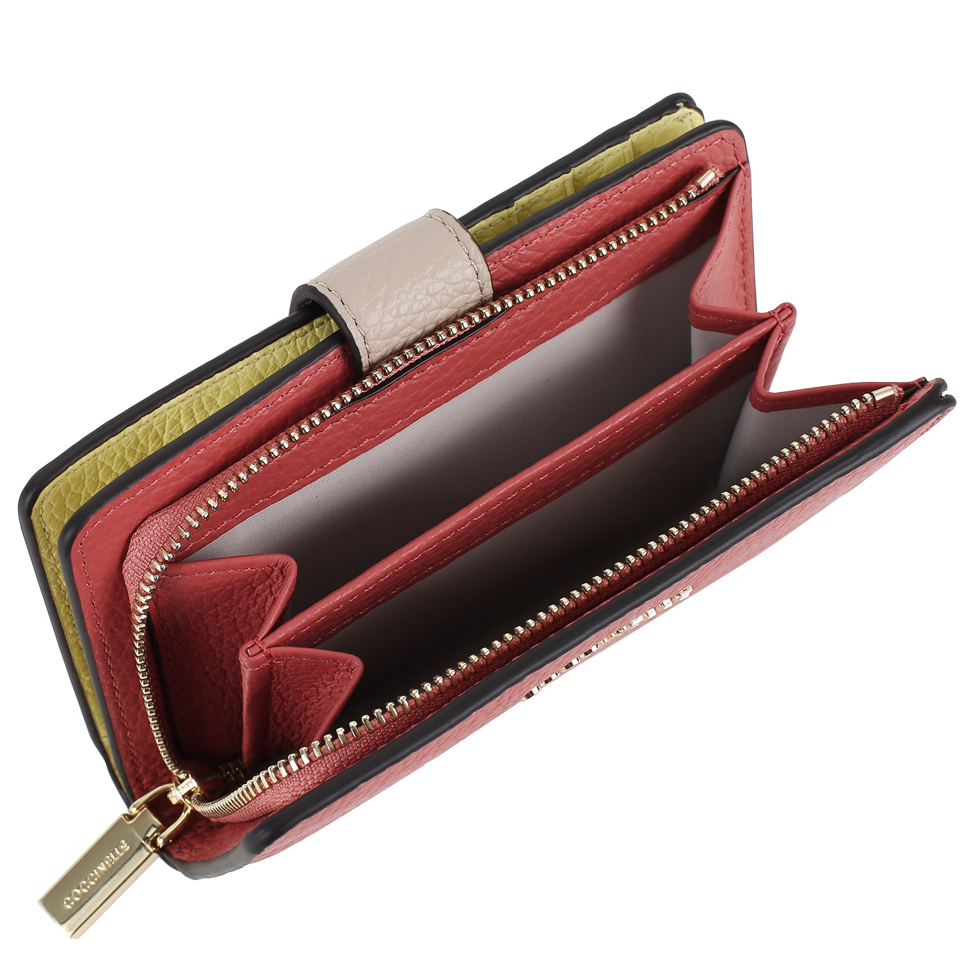 Портмоне двухцветное складное Coccinelle Metallic Tricolor