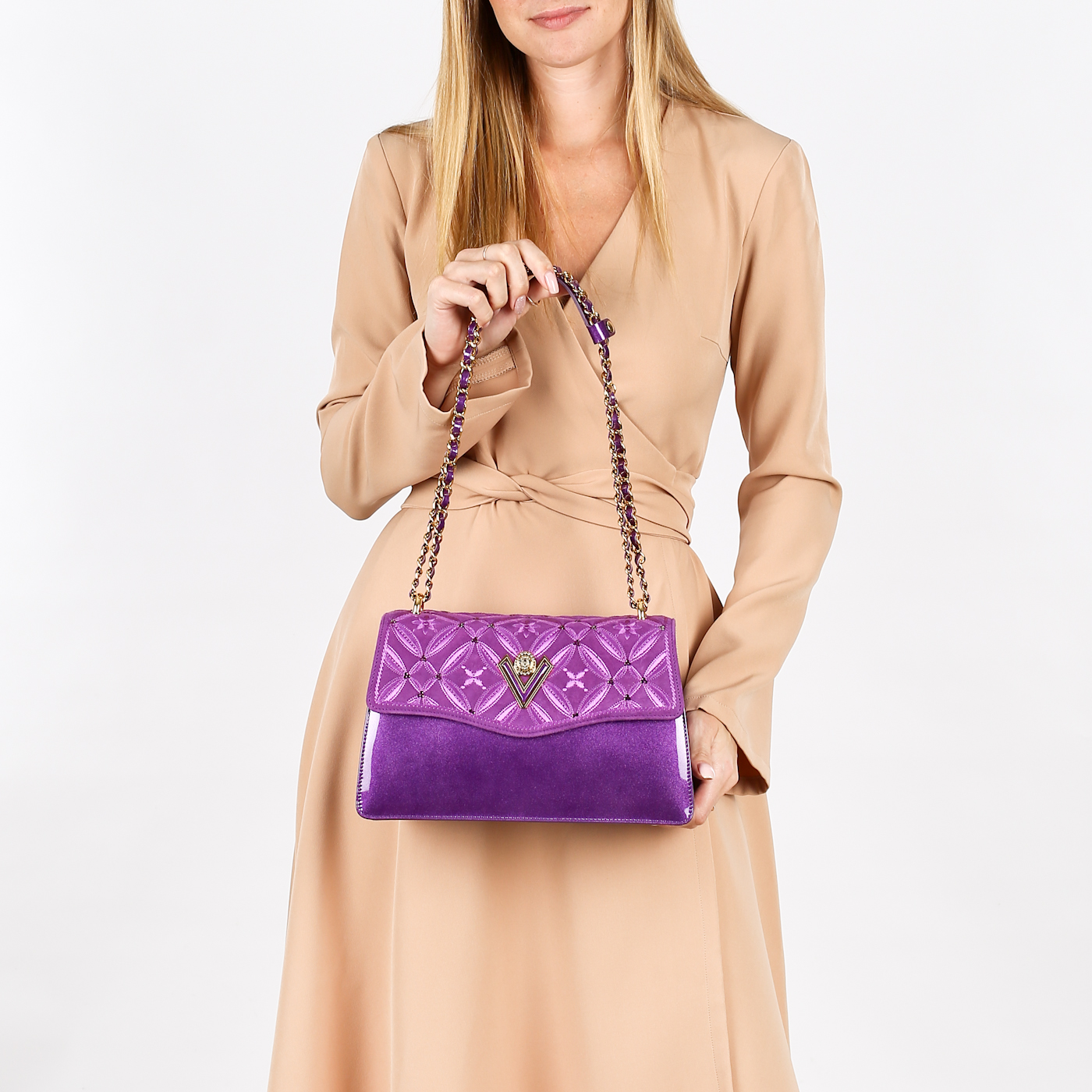 Сумка через плечо с цепочкой Valentino Orlandi Soleil