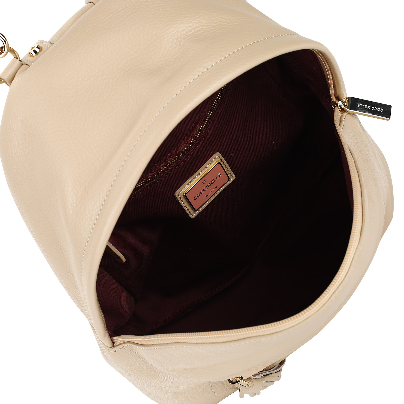 Женский кожаный рюкзак с регулируемыми лямками Coccinelle Leonie