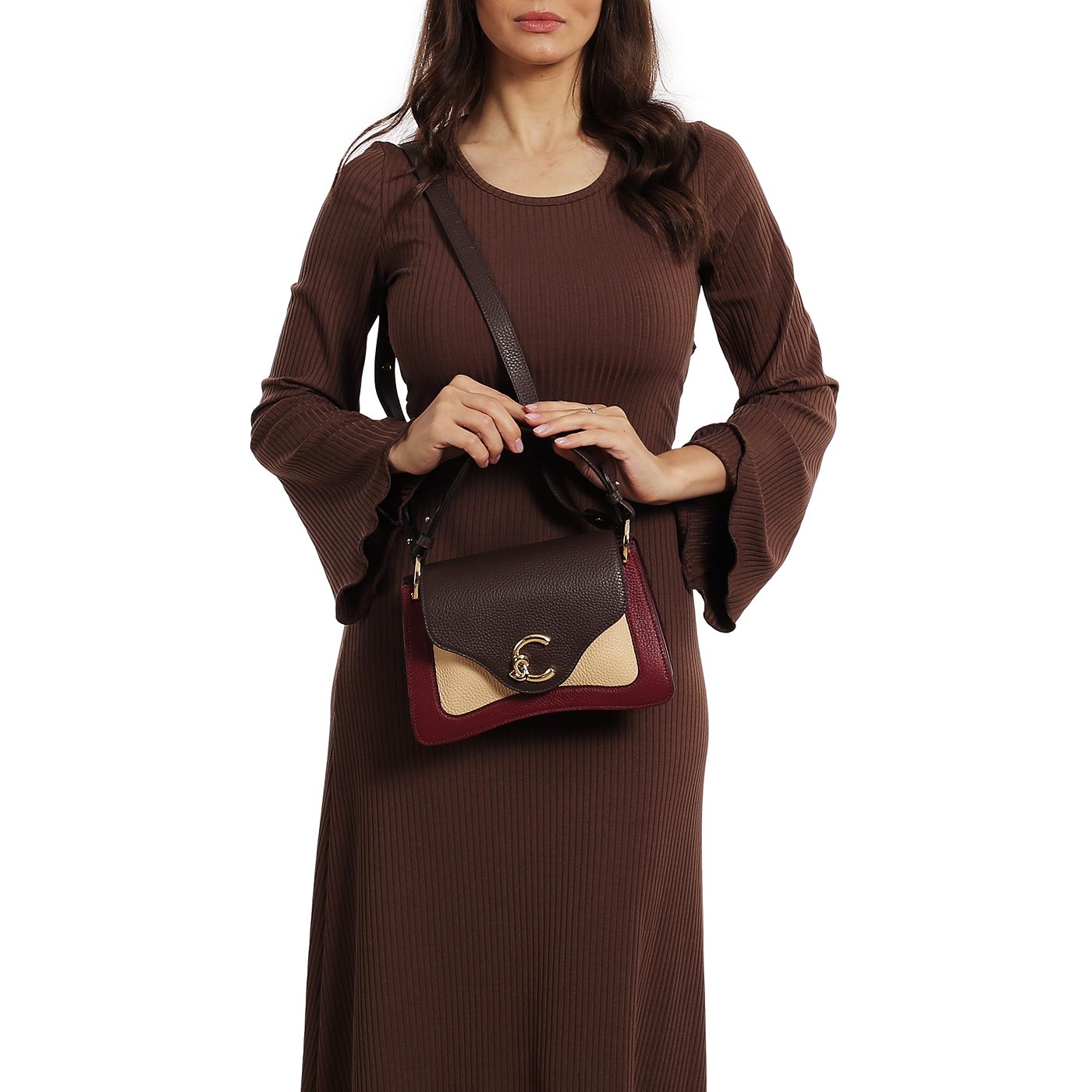 Кожаная сумка Coccinelle Coccinelle C-me Tricolor