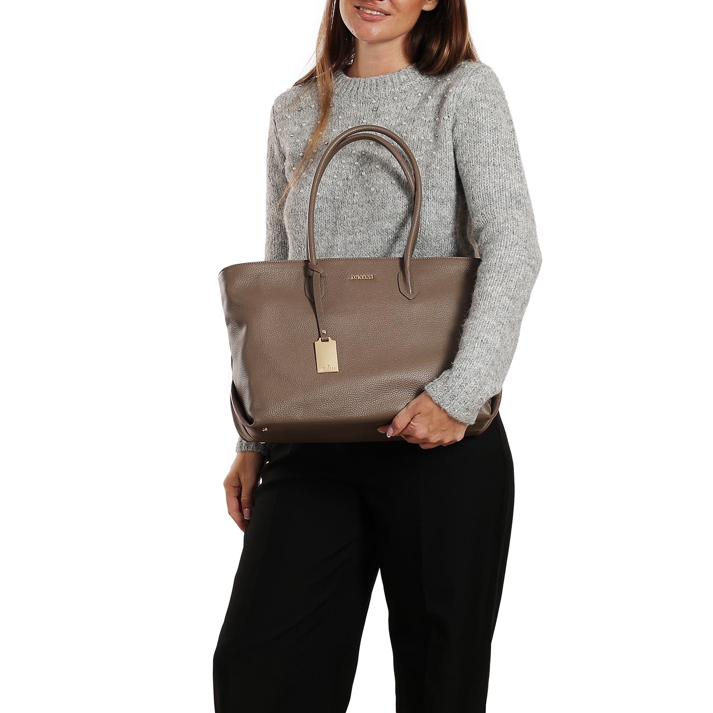 Кожаная сумка Aurelli Soft